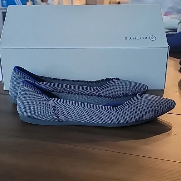 Rothy's Cloud Grey Birdseye Point 8 - Picture 5 of 5